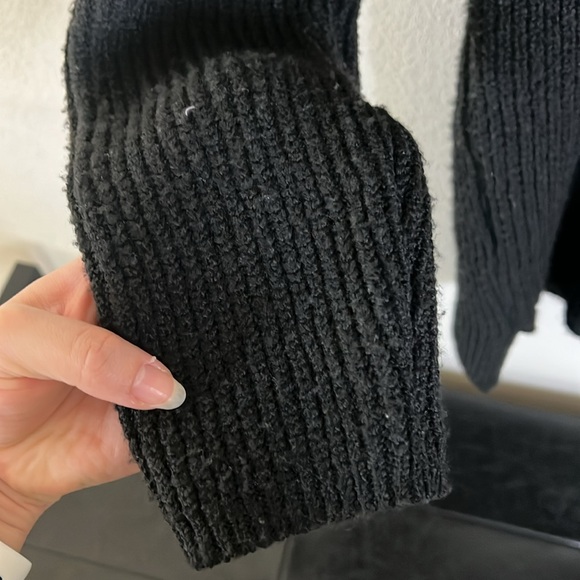 For the Republic Black Knit Sweater Womens Size Medium Fall Winter Casual Cozy - Picture 5 of 13